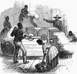 Slavarbete på en bomullsplantage i södra delstaterna i Amerika, 1860 av Unbekannt