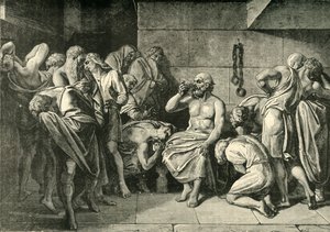Sokrates dricker hemlocken, 1890. av Unbekannt