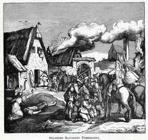 Soldater härjar i Pommern, 1882 av Unbekannt