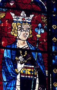Solomon, målat glas, Chartres katedral, Frankrike, 1194-1260 av Unbekannt