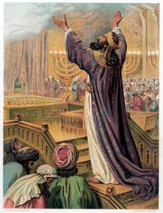 Salomos bön vid templets invigning, c1870 av Unbekannt