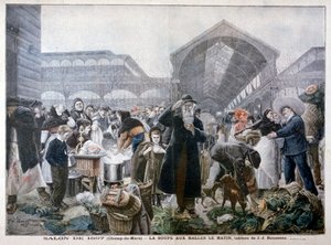 Soppställ på Les Halles-marknaden på morgonen, 1897 av Unbekannt