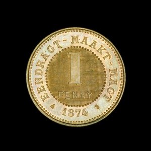 Sydafrikanskt 1 penny mynt av Unbekannt