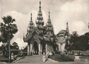 Södra ingången till Shwedagon Pagoda, Yangon, 1900. av Unbekannt