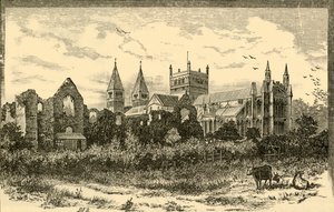 Southwell Minster and Ruins of the Palace, 1898. av Unbekannt