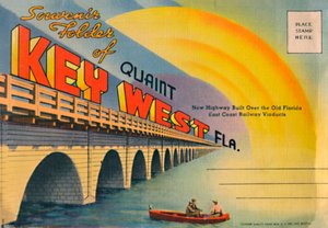 Souvenirmapp från Quaint Key West Fla. - New Highway, c1940-talet av Unbekannt