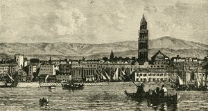 Spalatro, från hamnen, 1890. av Unbekannt