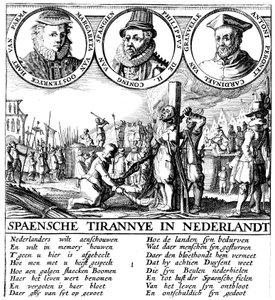 Spansk avrättning av hugenotter, c1565 av Unbekannt