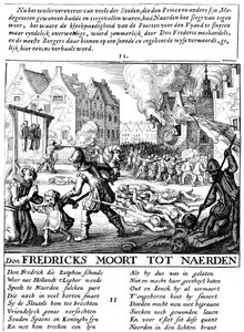 Spanska trupper eldade upp byggnader och massakrerade under spanskt styre i Nederländerna, 1567-73 av Unbekannt