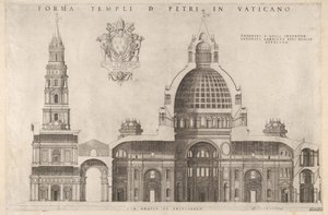 The Mirror of Roman Magnificence: Design för Basilica of St. Peter Peters i Vatikanen, 1514 av Unbekannt