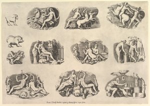 Spegel av romersk storhet: Ämnen efter antik..., utförd ca. 1550-77, tryckt efter 1577. av Unbekannt