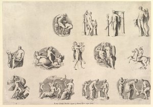 Spegel av romersk storhet: Ämnen efter antik..., utförd ca. 1550-77, tryckt efter 1577. av Unbekannt