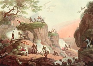 Sport in India - Smoking Wolves from their Earths, c1808, 1901. av Unbekannt