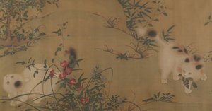 Spring Play in a Tang Garden, 1700-talet. av Unbekannt