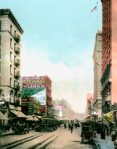Spring Street, Los Angeles, Kalifornien, USA, ca 1900-talet av Unbekannt