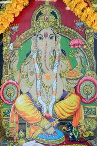 Sri Tende Yuttapani-templet. Ganesh. Målning. Ho Chi Minh City. Vietnam av Unbekannt