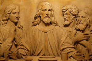 St Barths kyrka - Den sista måltiden i dopkammaren norr om altaret - New York, USA av Unbekannt