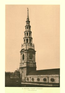 St Bride, Fleet Street, The Steeple, mitten av slutet av 1800-talet. av Unbekannt