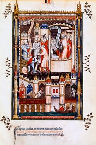 St Denis, St Rusticus och St Eleutherius i fängelse, 1317 av Unbekannt