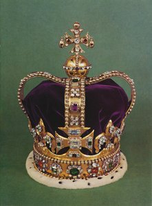 St. Edwards Crown med vilken suveränen kröns, 1953 av Unbekannt