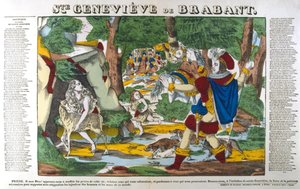 St Genevieve av Brabant i skogen, 1800-talet av Unbekannt