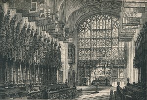 St. Georges Chapel: The Choir, Looking East, 1895 av Unbekannt