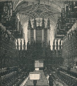 St. Georges Chapel: The Choir, Looking West, 1895 av Unbekannt
