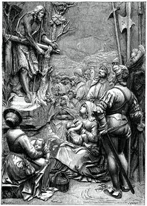 St John the Baptist Preaching in the Desert, 1500-talet, 1870 av Unbekannt