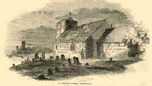 St Martins Church, Canterbury, Kent, c1850. av Unbekannt