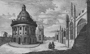 St. Marys Church och Radcliffe Library i Oxford, 1700-talet av Unbekannt