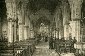 St. Nicholas Church: The Nave, 1886, 1898. av Unbekannt