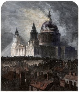 St Pauls Cathedral på Thanksgiving Day, 1872 av Unbekannt
