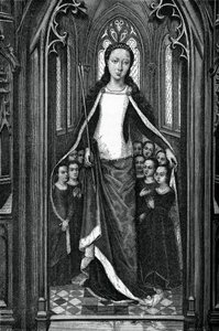 St Ursula och de heliga jungfrurna, från Relikvieriet i St Ursula, 1489, 1870 av Unbekannt