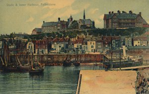 Stade & Inner Harbour, Folkestone, sent 1800-tidigt 1900-tal av Unbekannt