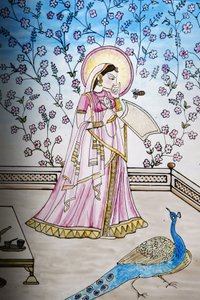 Målat glas i Iskcon-templet, Londres, Grande-Bretagne av Unbekannt