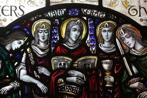 Fönster i målat glas designat av J. Gordon Guthrie. Seraph, New York, USA av Unbekannt