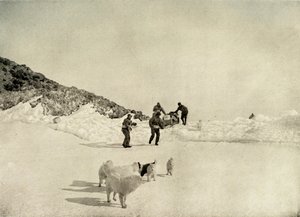 Start av Western Party från Cape Royds, c1908, 1909. av Unbekannt