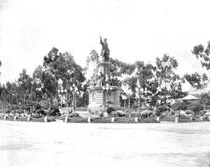 Staty av Columbus på Paseo, Mexico City, Mexiko, c1900. av Unbekannt