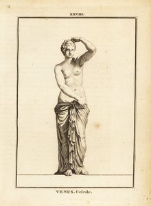 Staty av Venus Celeste, romersk gudinna av kärlek, skönhet, sex och fertilitet av Unbekannt