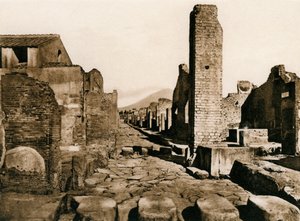 Strada Stabiana, Pompeji, Italien, ca 1900-talet av Unbekannt