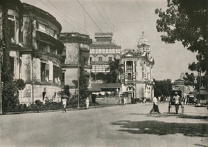 Strand Road, Rangoon. - Postkontor, Imperial Bank of India. Tullhus på avstånd, 1900. av Unbekannt