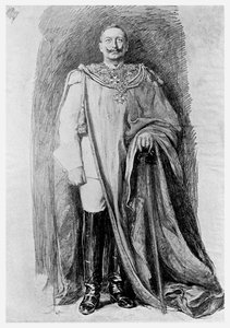 Studie till emaljporträttet av kejsar Wilhelm II av Tyskland, 1901 av Unbekannt
