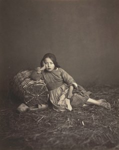 Studie av en ung bondflicka, ca. 1860. av Unbekannt