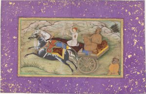 Sultan Salim i en vagn, ca. 1603. av Unbekannt