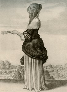 Sommar - Vanlig sommarklänning av en engelsk dam, Charles I:s regeringstid, c1620-1640, 1937. av Unbekannt