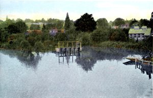 Solnedgång på Themsen, Caversham, Berkshire, 1900-talet av Unbekannt