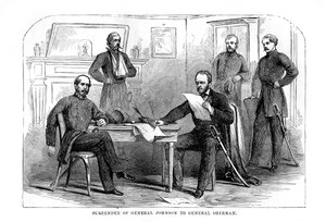 General Johnstons överlämnande till general Sherman, 26 april 1865, 1872 av Unbekannt