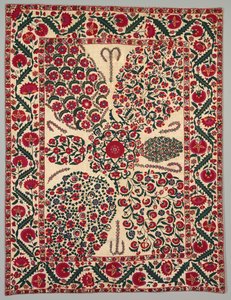 Suzani med blomsprej, 1800-1850. av Unbekannt