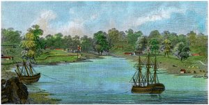 Sydney Cove, New South Wales, Australien, 20 augusti 1788 c1885 av Unbekannt