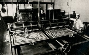 Szczepaniks elektriska kortskärningsmaskin, c1903 av Unbekannt